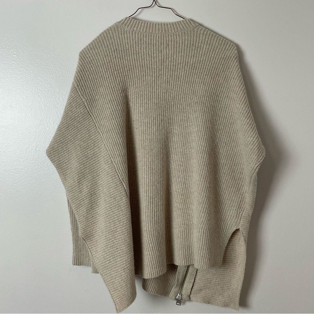 All Saints Sweater V-Neck Cold shoulder Asymmetrical Hemline 3 quarter XS - Picture 10 of 14